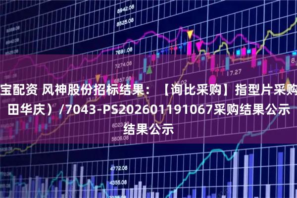 易宝配资 风神股份招标结果：【询比采购】指型片采购（田华庆）/7043-PS202601191067采购结果公示