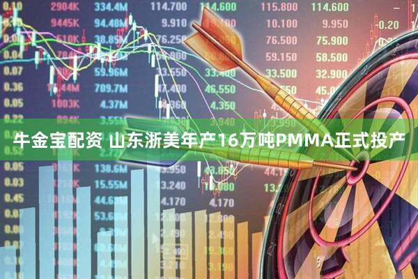 牛金宝配资 山东浙美年产16万吨PMMA正式投产